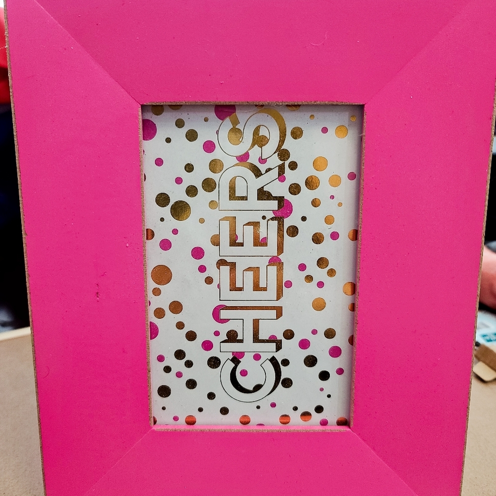 Hot pink wooden 4x6 picture frame